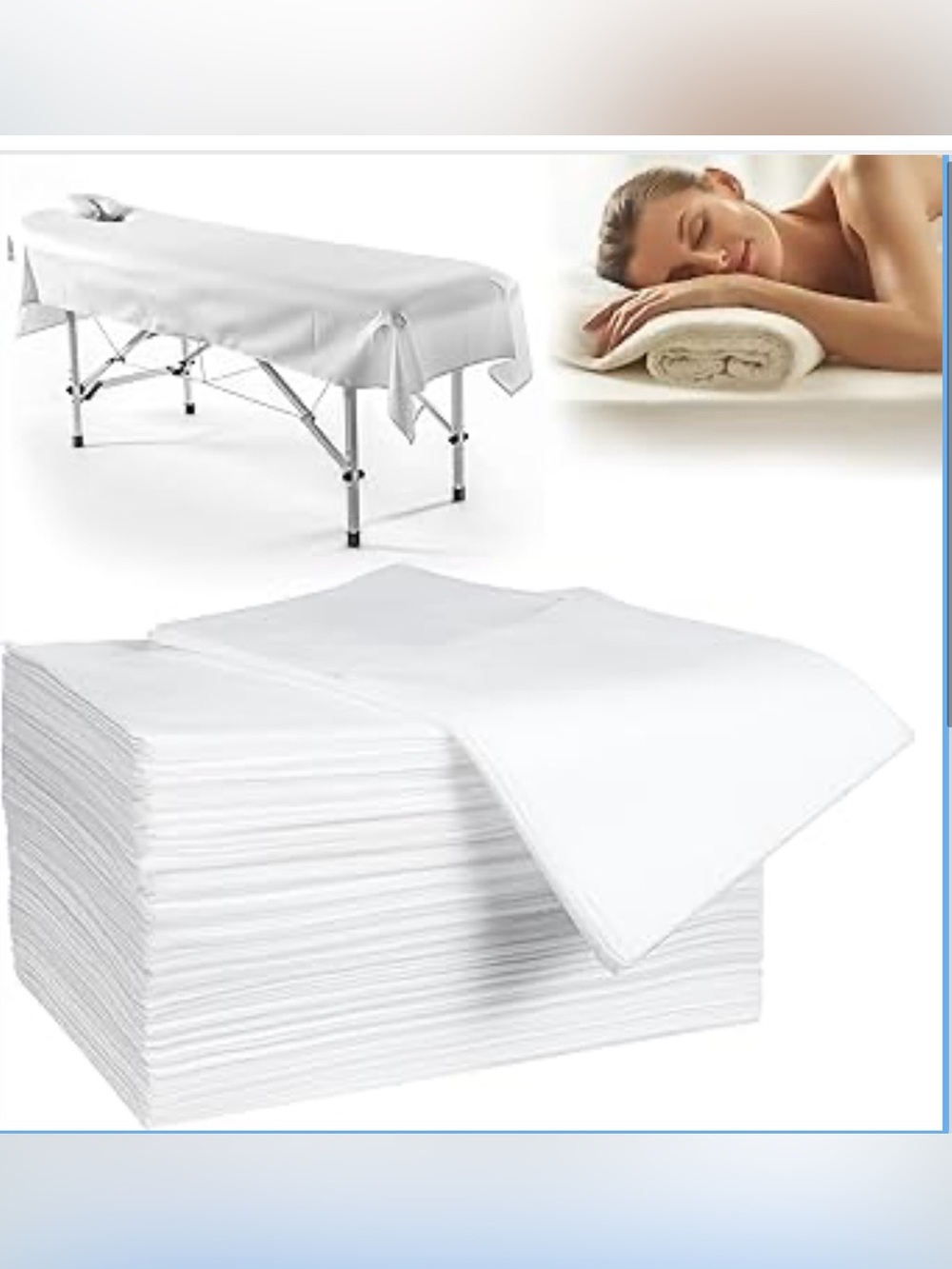 100 pack 31”*71” disposable non-woven massage table bed covers waterproof